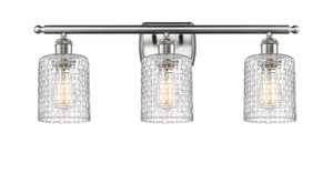 Cobbleskill - 3 Light - 25 inch - Brushed Satin Nickel - Bath Vanity Light (516-3W-SN-G112C-5CL)
