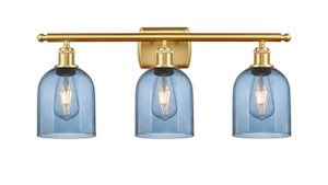 Bella - 3 Light - 26 inch - Satin Gold - Bath Vanity Light (516-3W-SG-G558-6BL)