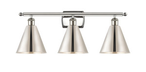 Berkshire - 3 Light - 28 inch - Polished Nickel - Bath Vanity Light (516-3W-PN-MBC-8-PN-LED)
