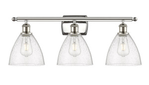 Bristol - 3 Light - 28 inch - Polished Nickel - Bath Vanity Light (516-3W-PN-GBD-754-LED)
