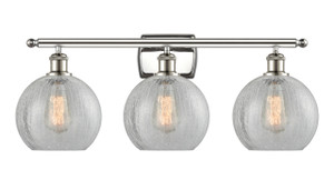 Athens - 3 Light - 28 inch - Polished Nickel - Bath Vanity Light (516-3W-PN-G125-8-LED)