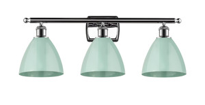 Plymouth - 3 Light - 28 inch - Polished Chrome - Bath Vanity Light (516-3W-PC-MBD-75-SF)