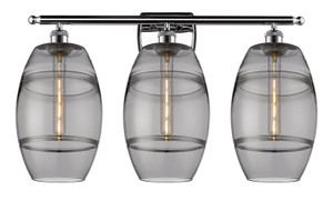 Vaz - 3 Light - 28 inch - Polished Chrome - Bath Vanity Light (516-3W-PC-G557-8SM)