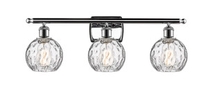 Athens Water Glass - 3 Light - 26 inch - Polished Chrome - Bath Vanity Light (516-3W-PC-G1215-6-LED)