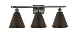 Berkshire - 3 Light - 28 inch - Oil Rubbed Bronze - Bath Vanity Light (516-3W-OB-MBC-8-OB-LED)