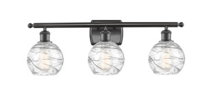 Athens Deco Swirl - 3 Light - 26 inch - Oil Rubbed Bronze - Bath Vanity Light (516-3W-OB-G1213-6-LED)