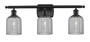 Bridal Veil - 3 Light - 25 inch - Matte Black - Bath Vanity Light (516-3W-BK-G559-5SM)
