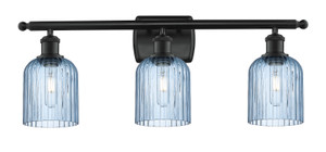 Bridal Veil - 3 Light - 25 inch - Matte Black - Bath Vanity Light (516-3W-BK-G559-5BL)