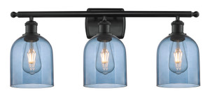 Bella - 3 Light - 26 inch - Matte Black - Bath Vanity Light (516-3W-BK-G558-6BL)