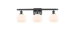 Athens - 3 Light - 26 inch - Matte Black - Bath Vanity Light (516-3W-BK-G121-6-LED)