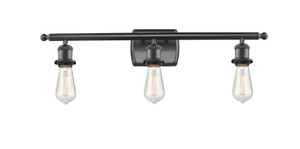 Bare Bulb - 3 Light - 26 inch - Matte Black - Bath Vanity Light (516-3W-BK-LED)