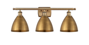 Bristol - 3 Light - 28 inch - Brushed Brass - Bath Vanity Light (516-3W-BB-MBD-75-BB-LED)