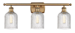 Bridal Veil - 3 Light - 25 inch - Brushed Brass - Bath Vanity Light (516-3W-BB-G559-5CL)