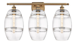 Vaz - 3 Light - 28 inch - Brushed Brass - Bath Vanity Light (516-3W-BB-G557-8CL)