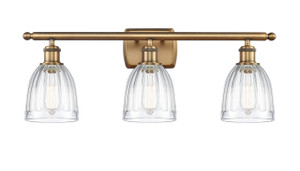 Brookfield - 3 Light - 26 inch - Brushed Brass - Bath Vanity Light (516-3W-BB-G442-LED)
