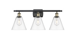 Berkshire - 3 Light - 28 inch - Black Antique Brass - Bath Vanity Light (516-3W-BAB-GBC-82-LED)