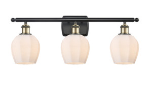 Norfolk - 3 Light - 26 inch - Black Antique Brass - Bath Vanity Light (516-3W-BAB-G461-6-LED)