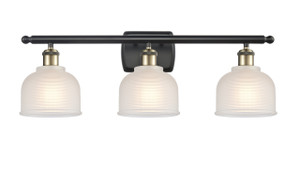 Dayton - 3 Light - 26 inch - Black Antique Brass - Bath Vanity Light (516-3W-BAB-G411-LED)