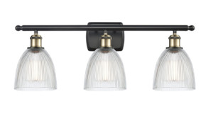 Castile - 3 Light - 26 inch - Black Antique Brass - Bath Vanity Light (516-3W-BAB-G382)