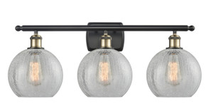 Athens - 3 Light - 28 inch - Black Antique Brass - Bath Vanity Light (516-3W-BAB-G125-8-LED)