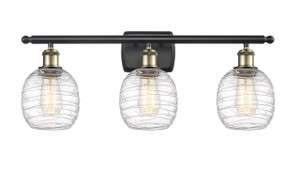 Belfast - 3 Light - 26 inch - Black Antique Brass - Bath Vanity Light (516-3W-BAB-G1013-LED)