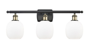 Belfast - 3 Light - 26 inch - Black Antique Brass - Bath Vanity Light (516-3W-BAB-G101-LED)