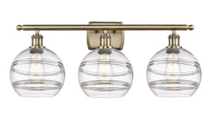 Rochester - 3 Light - 28 inch - Antique Brass - Bath Vanity Light (516-3W-AB-G556-8CL)