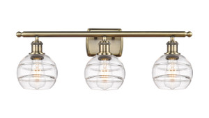 Rochester - 3 Light - 26 inch - Antique Brass - Bath Vanity Light (516-3W-AB-G556-6CL)