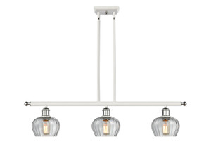 Fenton - 3 Light - 36 inch - White Polished Chrome - Cord hung - Island Light (516-3I-WPC-G92-LED)