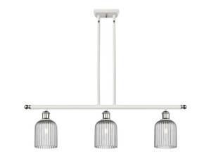 Bridal Veil - 3 Light - 36 inch - White Polished Chrome - Cord hung - Island Light (516-3I-WPC-G559-5SM)