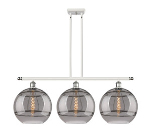 Rochester - 3 Light - 39 inch - White Polished Chrome - Cord hung - Island Light (516-3I-WPC-G556-12SM)