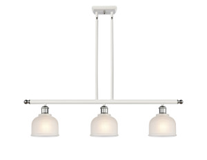 Dayton - 3 Light - 36 inch - White Polished Chrome - Cord hung - Island Light (516-3I-WPC-G411)