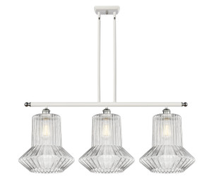 Springwater - 3 Light - 39 inch - White Polished Chrome - Cord hung - Island Light (516-3I-WPC-G212-LED)