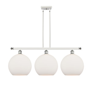 Athens - 3 Light - 38 inch - White Polished Chrome - Stem Hung - Island Light (516-3I-WPC-G121-12)