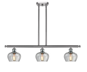Fenton - 3 Light - 36 inch - Brushed Satin Nickel - Cord hung - Island Light (516-3I-SN-G92-LED)