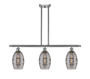 Vaz - 3 Light - 36 inch - Brushed Satin Nickel - Cord hung - Island Light (516-3I-SN-G557-6SM)