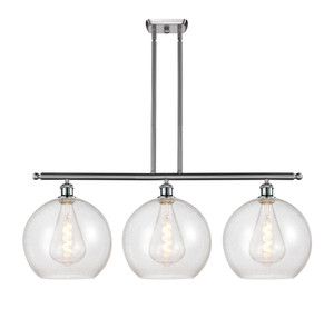 Athens - 3 Light - 38 inch - Brushed Satin Nickel - Stem Hung - Island Light (516-3I-SN-G124-12)