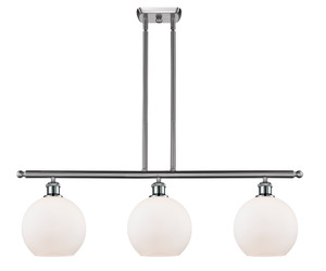 Athens - 3 Light - 36 inch - Brushed Satin Nickel - Cord hung - Island Light (516-3I-SN-G121-LED)