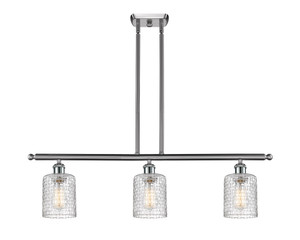 Cobbleskill - 3 Light - 36 inch - Brushed Satin Nickel - Cord hung - Island Light (516-3I-SN-G112C-5CL)