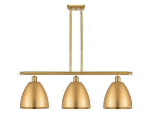 Bristol - 3 Light - 36 inch - Satin Gold - Cord hung - Island Light (516-3I-SG-MBD-9-SG-LED)