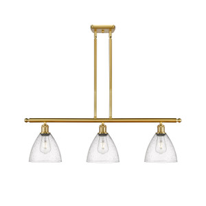 Bristol - 3 Light - 36 inch - Satin Gold - Cord hung - Island Light (516-3I-SG-GBD-754-LED)