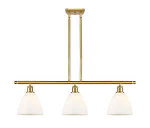 Bristol - 3 Light - 36 inch - Satin Gold - Cord hung - Island Light (516-3I-SG-GBD-751-LED)