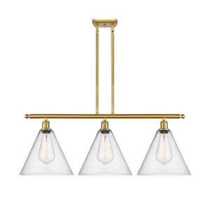 Berkshire - 3 Light - 39 inch - Satin Gold - Cord hung - Island Light (516-3I-SG-GBC-124)