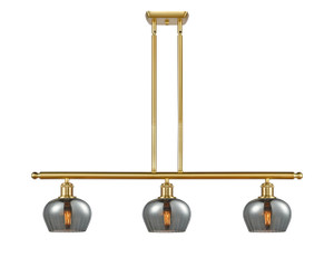 Fenton - 3 Light - 36 inch - Satin Gold - Cord hung - Island Light (516-3I-SG-G93)