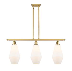 Cindyrella - 3 Light - 36 inch - Satin Gold - Cord hung - Island Light (516-3I-SG-G651-7)