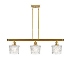 Niagara - 3 Light - 36 inch - Satin Gold - Cord hung - Island Light (516-3I-SG-G402)