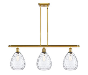 Waverly - 3 Light - 36 inch - Satin Gold - Cord hung - Island Light (516-3I-SG-G372)