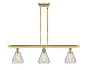 Conesus - 3 Light - 36 inch - Satin Gold - Cord hung - Island Light (516-3I-SG-G275-LED)