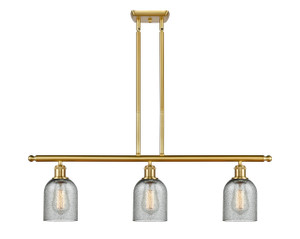 Caledonia - 3 Light - 36 inch - Satin Gold - Cord hung - Island Light (516-3I-SG-G257-LED)
