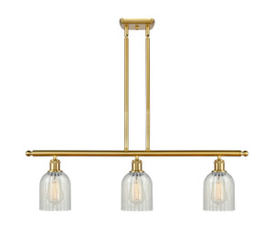 Caledonia - 3 Light - 36 inch - Satin Gold - Cord hung - Island Light (516-3I-SG-G2511)